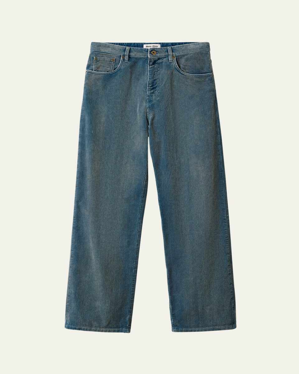 Corduroy Straight Leg Pants